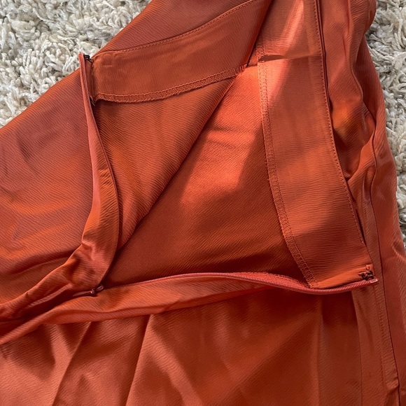Burnt Orange Midi Skirt Size Medium - Picture 4 of 5